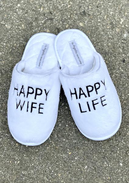 Happy Wife Happy Life Slippers