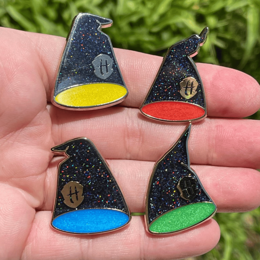 Image of LOST Pointy Pearl House Hats with BLACK Glitter