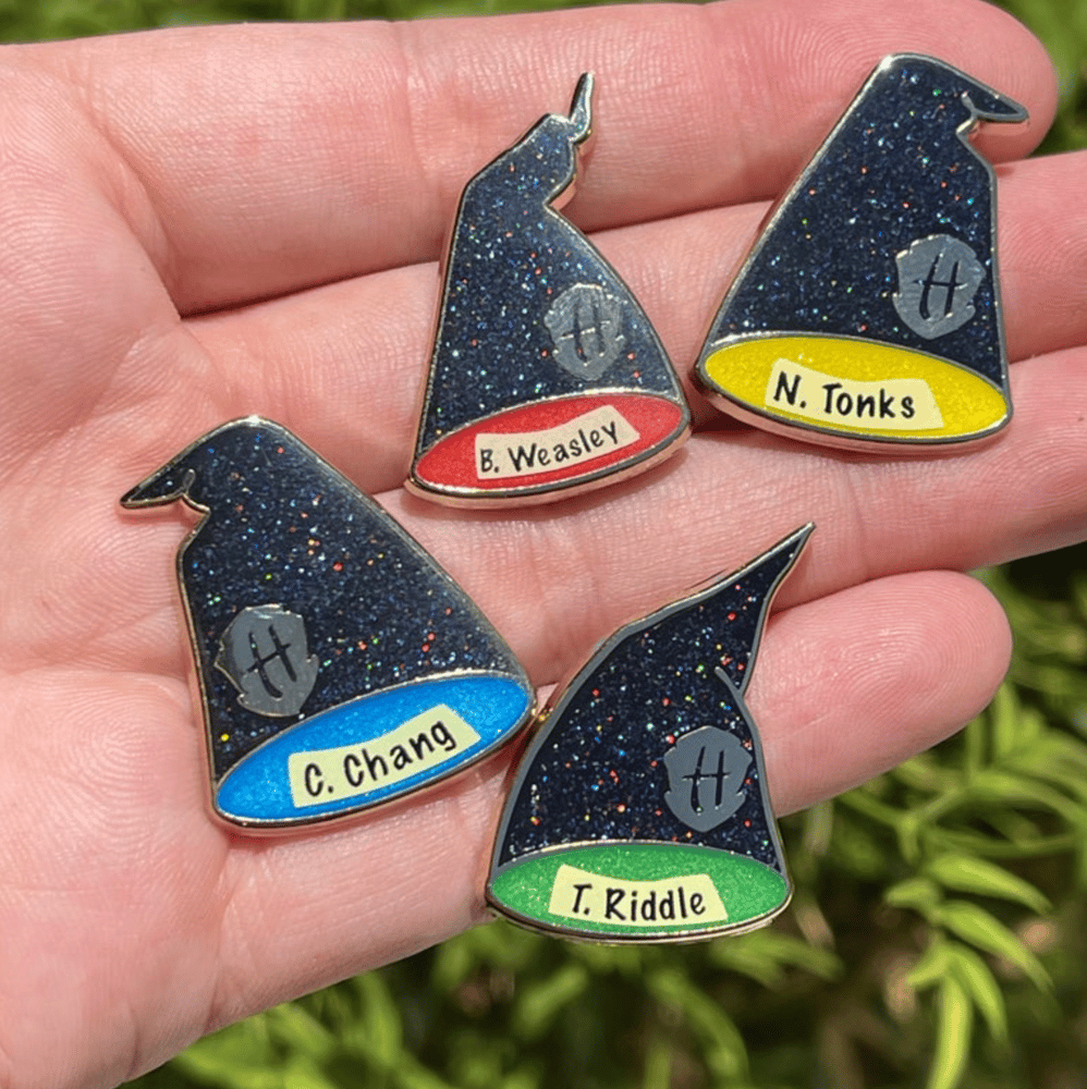 Image of LOST Pointy Pearl House Hats with BLACK Glitter