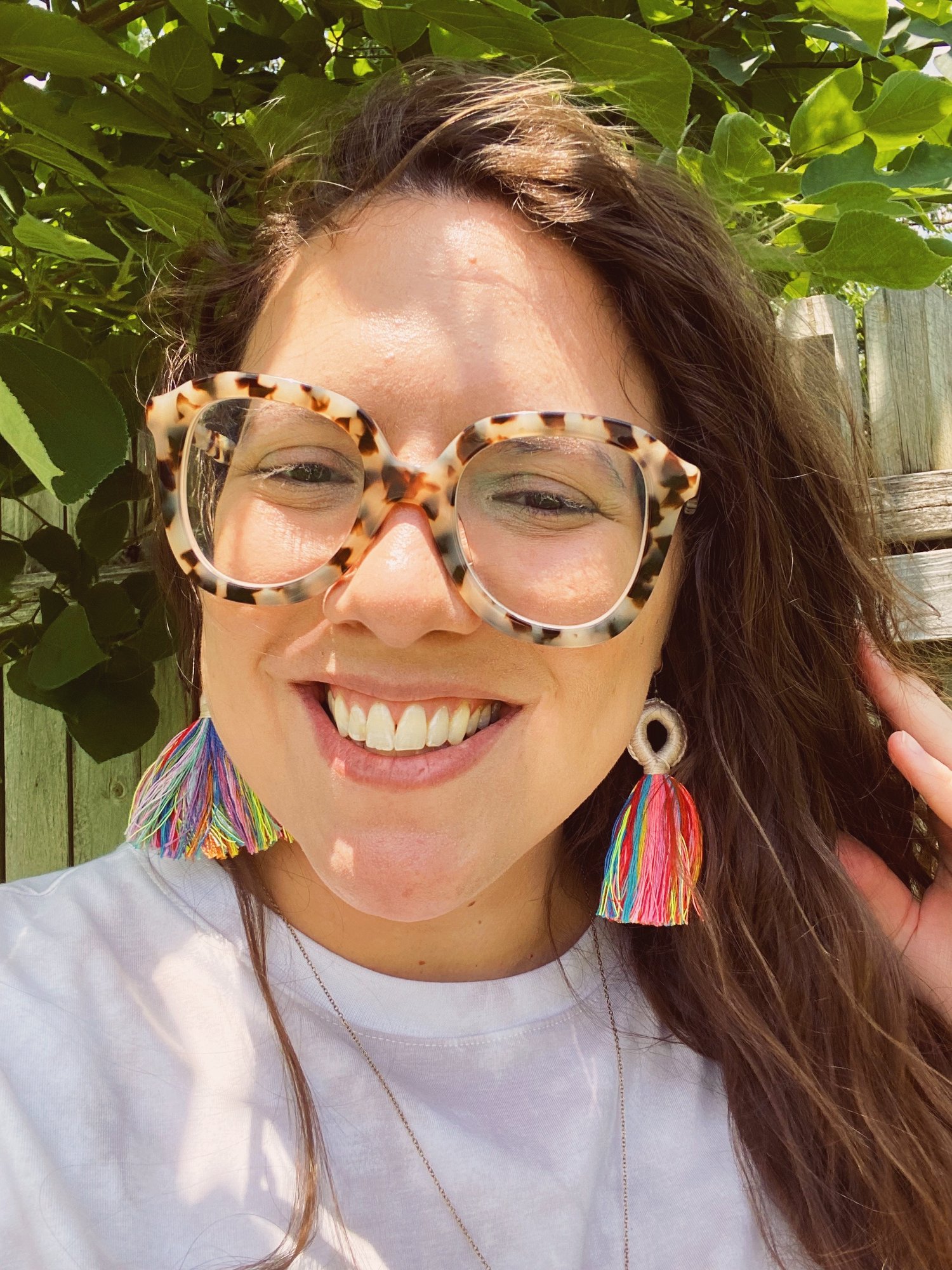 Image of Rainbow Tassel Earrings