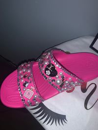 Image 2 of Cutie crocs/hot pink