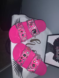 Image 3 of Cutie crocs/hot pink