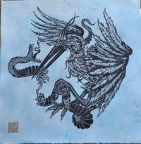 Image 1 of The Snake and the Heron (Color Wash)