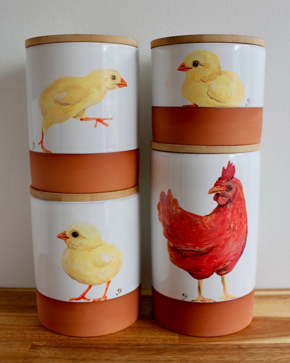Hen and Chick Canisters