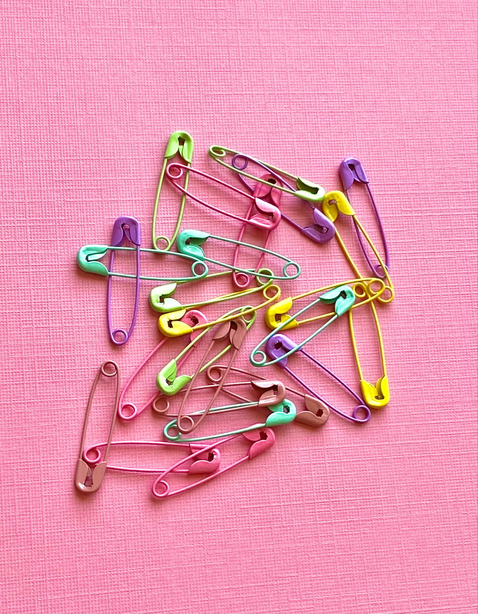 24 Small Color Safety Pins