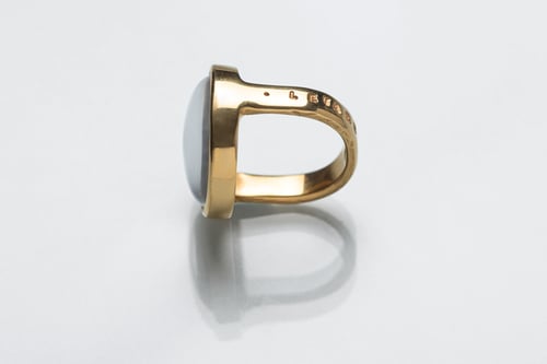 Image of "Sun touching water..." gold plated silver ring with rock crystal  · SOL CONTRECTANS...  ·