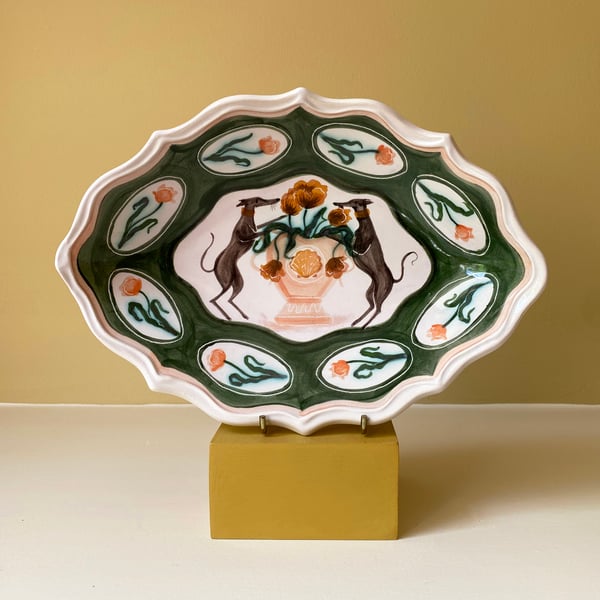 Image of Whippet Coat of Arms - Romantic Bowl
