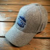 GAME-WORN Melton Wool Varsity Baseball Cap Heritage Grey with Blue