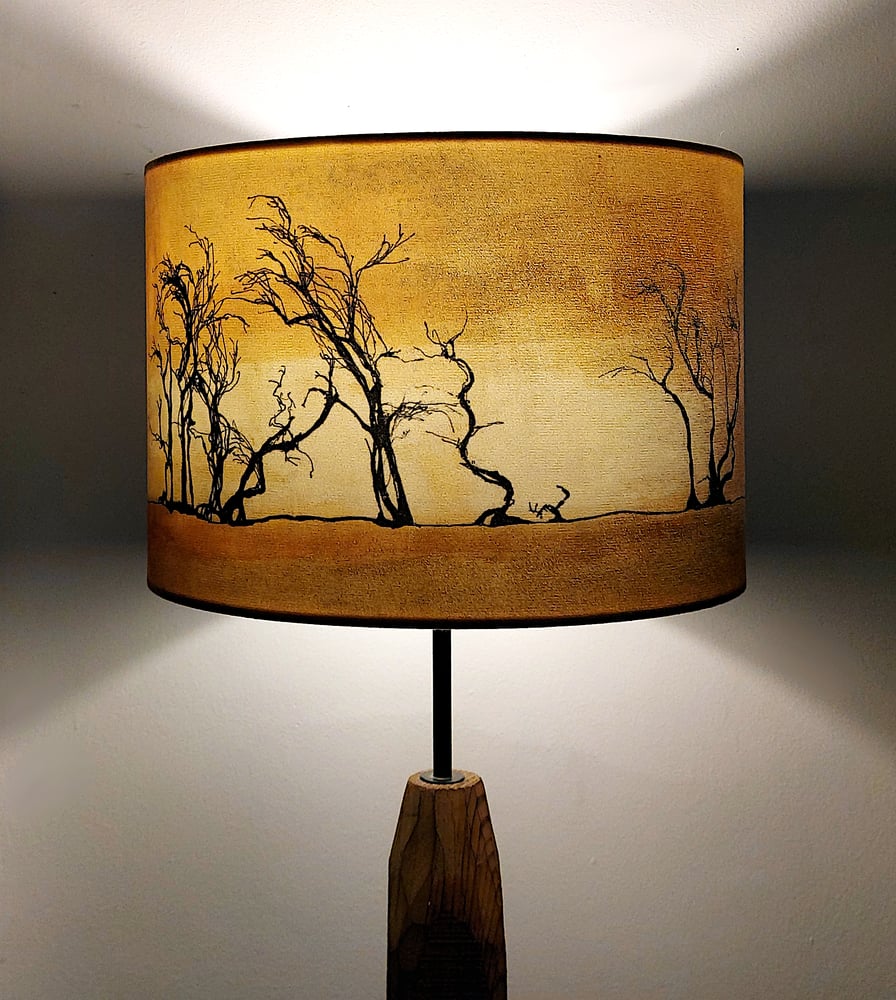 Image of Hawthorns Drum Lampshade by Lily Greenwood (30cm Diameter)