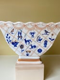 Cobalt Lattice Motifs - Large Romantic Vase