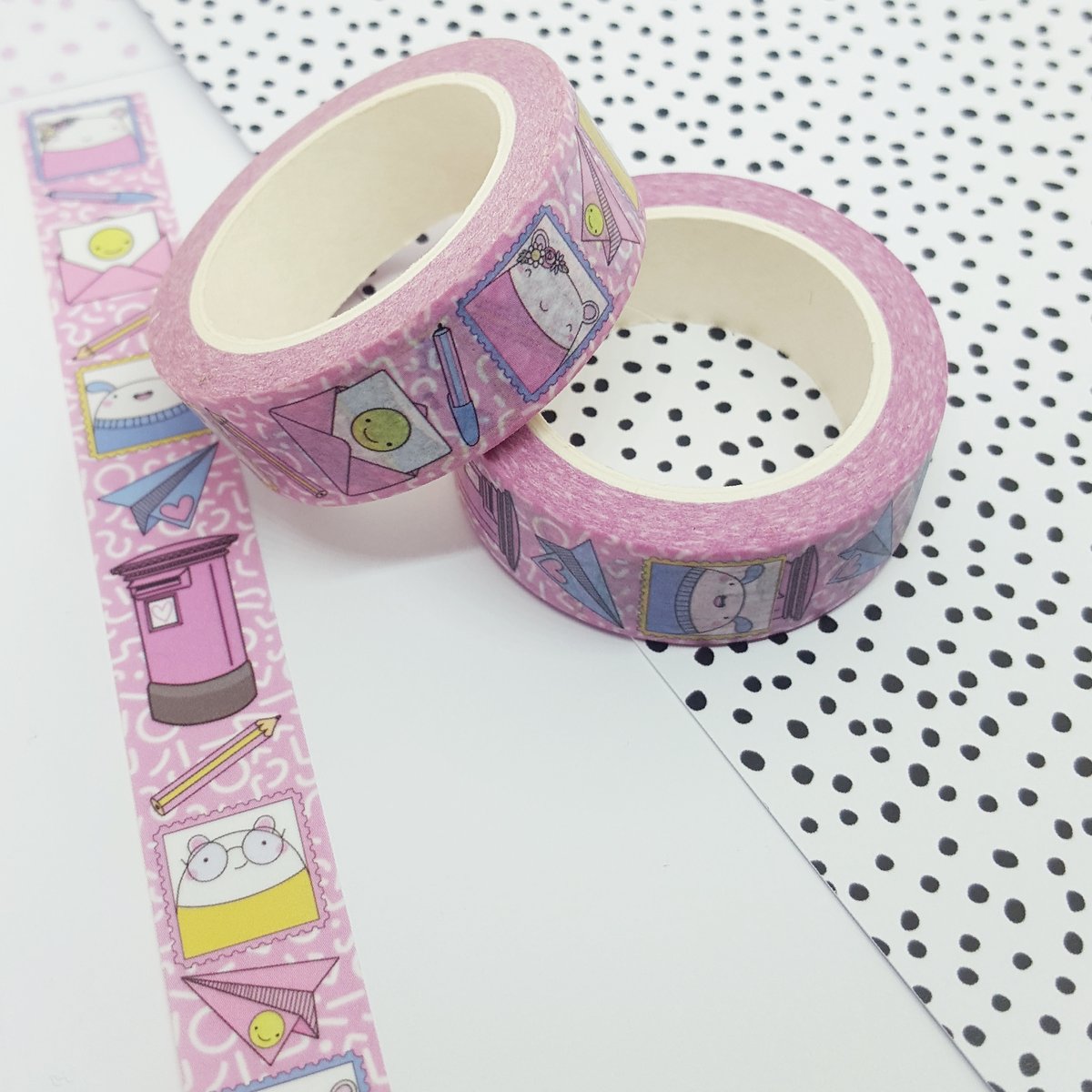 Pink Snail Mail Washi Tape