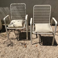 Image 1 of Paire de chaise blanc metal
