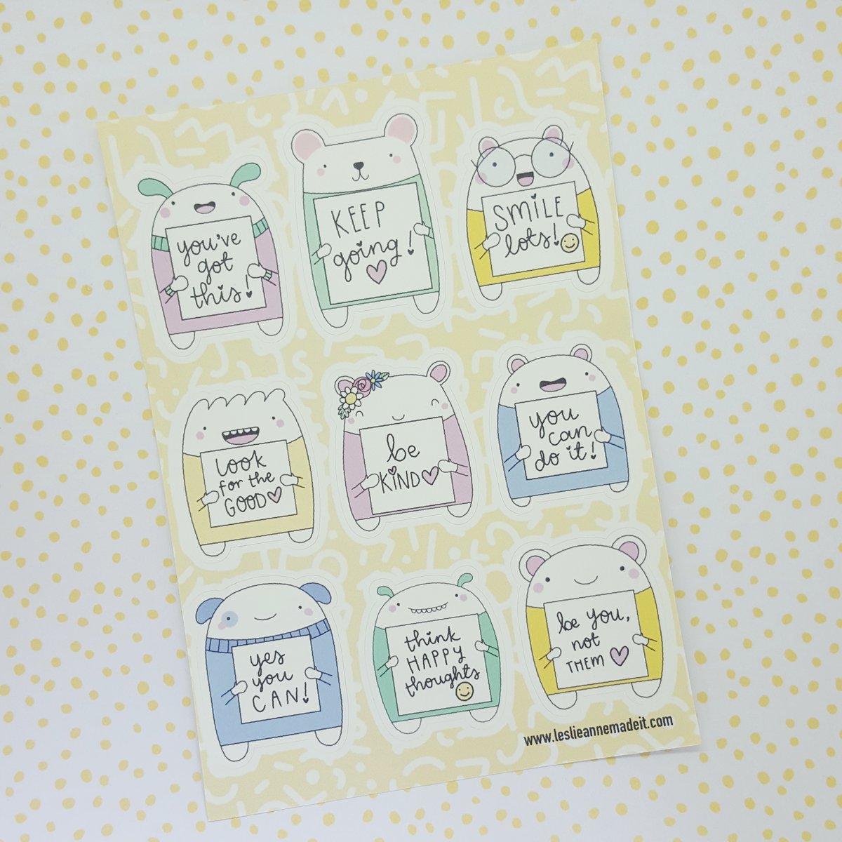 Tiny Reminder Critter Stickers | Leslieanne Made It