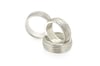 Sterling Silver Round, grooved 'Strata' Ring. 7mm diameter band