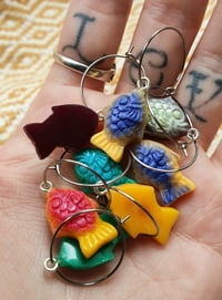 Image 1 of Multicoloured Taiyaki Earrings 