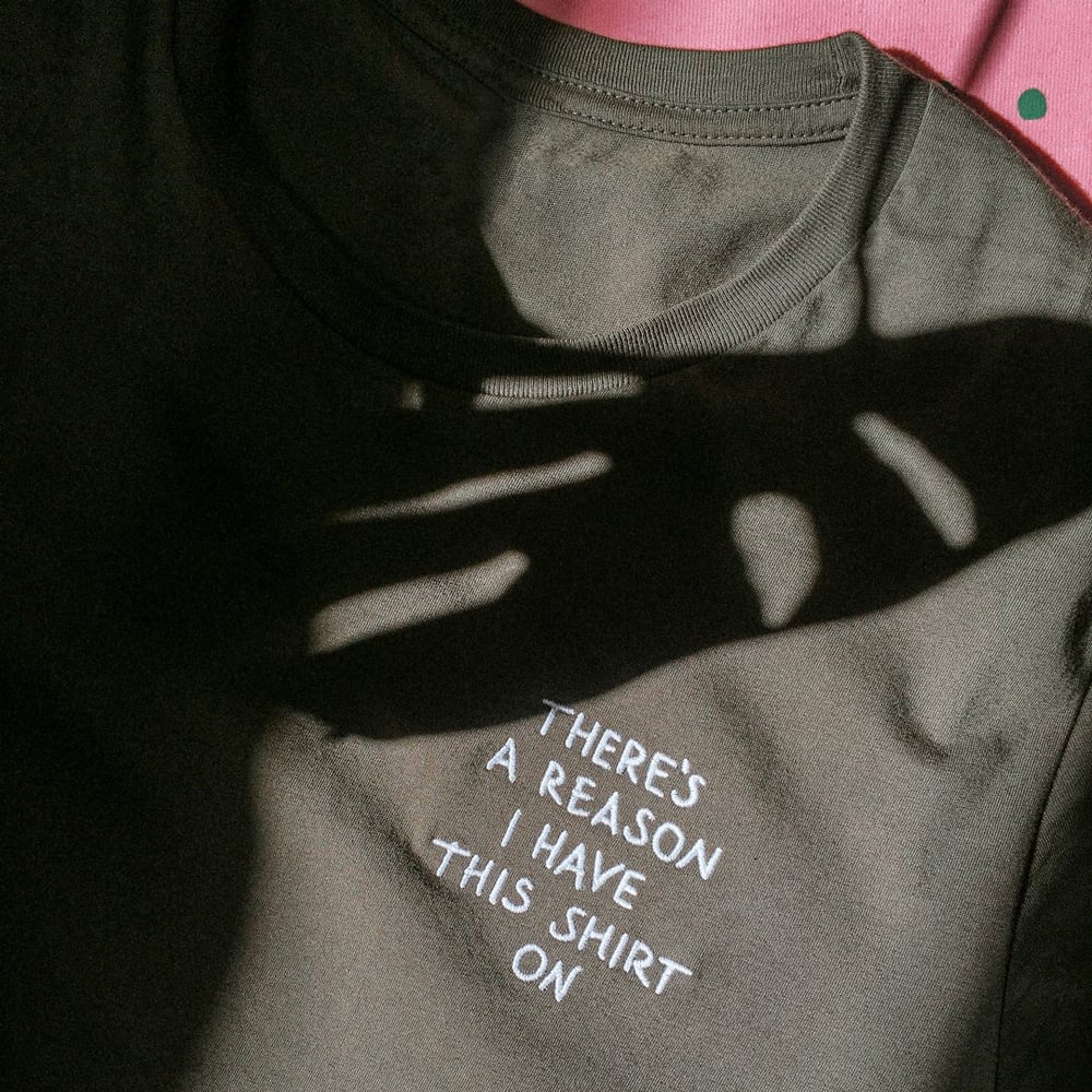 Image of Embroidered Reason T-shirt