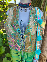 Image 2 of Mykonos Jewelled Waistcoat -  Green 6-8 UK  