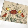 Original Red Flower Textile Picture
