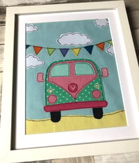 Image 1 of Original Camper Van Textile Piece 