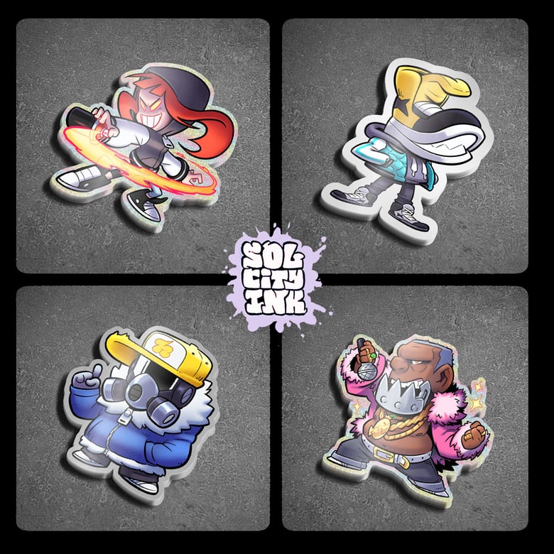 Image of SolCityInk sticker pack, SECOND RUN