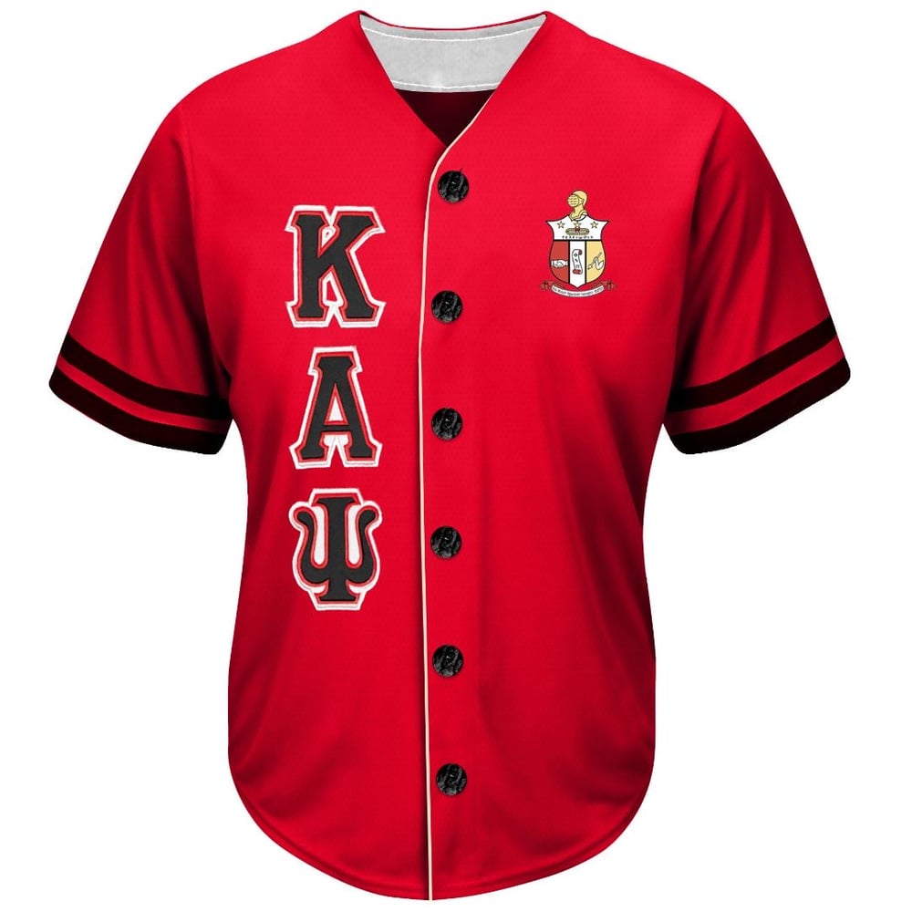 Image of Red & Black Baseball Jersey 