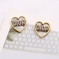 DD heart Gold Earrings