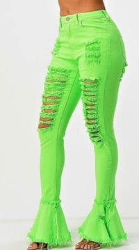 Image 1 of Neon Green Pants 