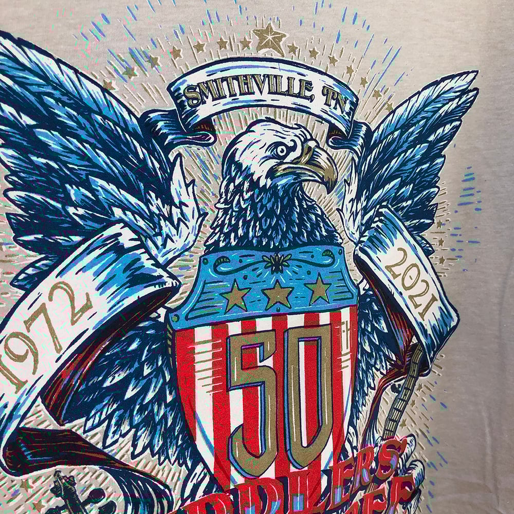 50th Smithville Fiddlers' Jamboree Official Commemorative Tee- Sand