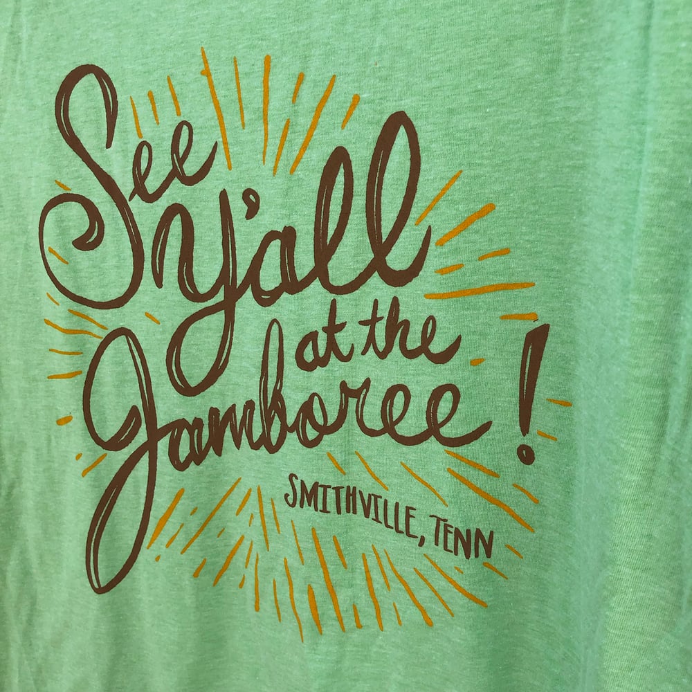 "See Y'all at the Jamboree!" Apple Green Tee Design