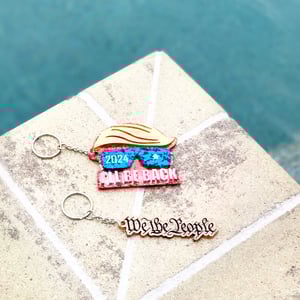Image of Trump and We the People keychain 