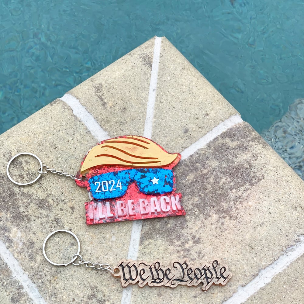 Image of Trump and We the People keychain 