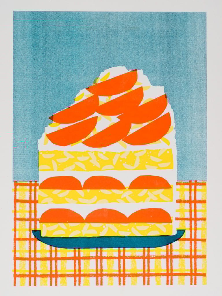 Peaches and Cream Slice