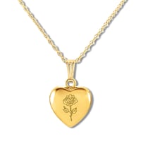 Image 1 of 14K Gold Heart Locket Necklace 