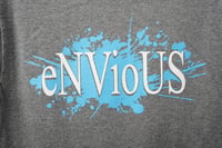 Image 1 of Raw Wash - Blue paint/White font