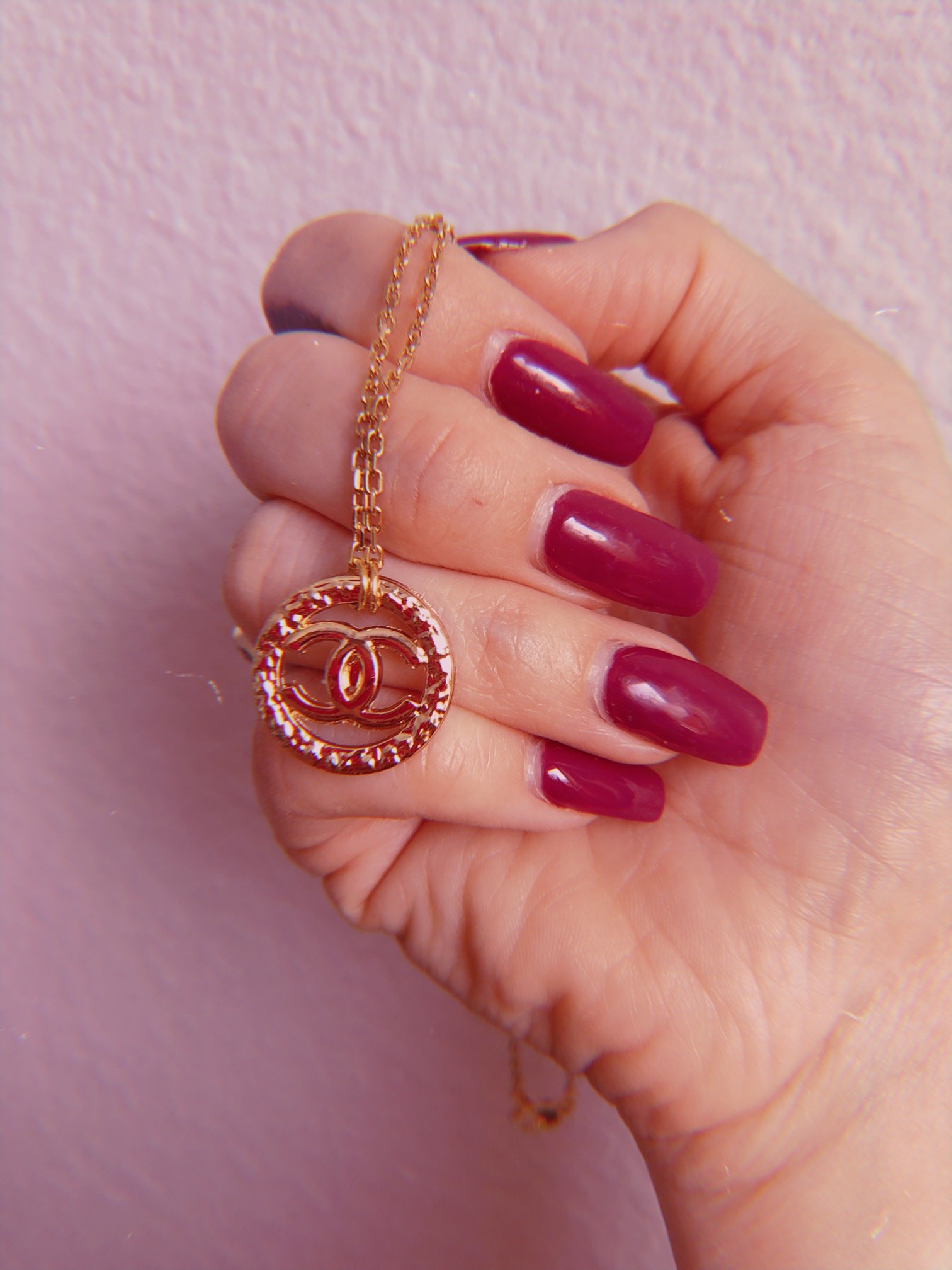 Chanel vintage button necklace deals