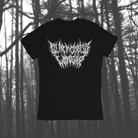 Image 2 of BLACK CROSS WORSHIP - BRUTAL TEXT T-SHIRT
