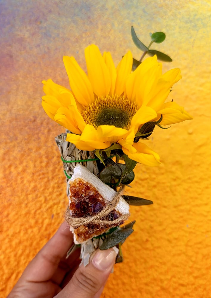 Image of Sunflower Sage with Citrine Gem