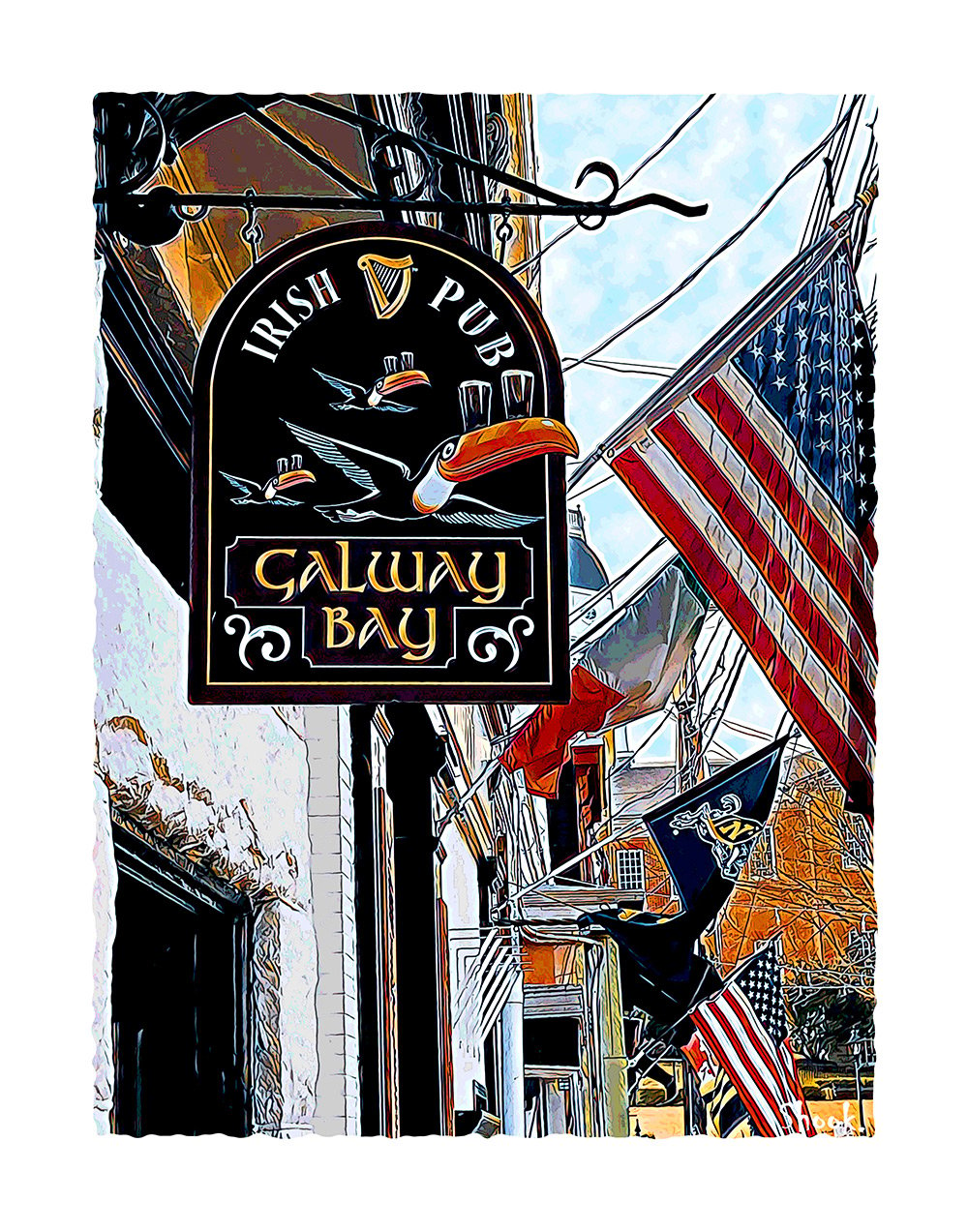 Maryland Avenue, Annapolis MD Giclée Art Print (Multi-size options)