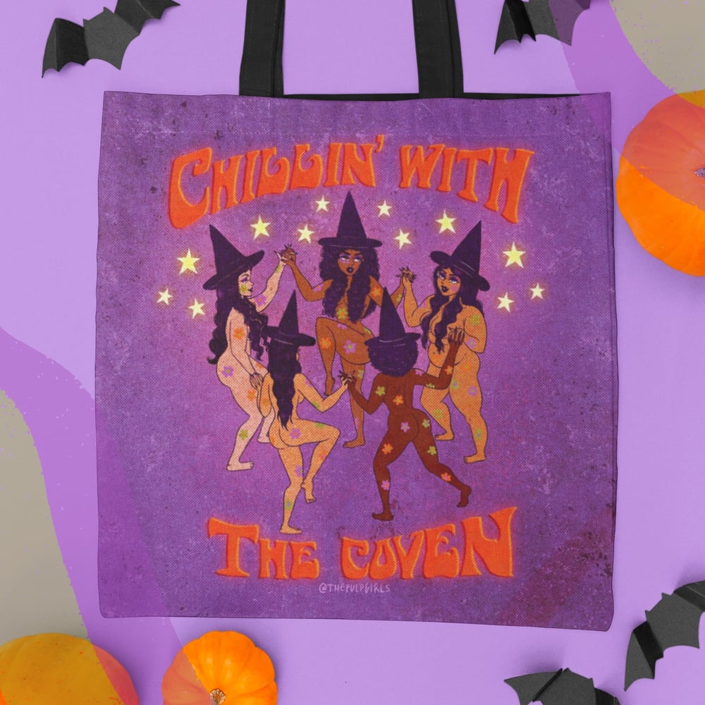 Image of CHILLIN’ WITH THE COVEN TOTE BAG