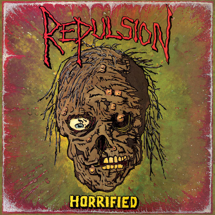 Image of REPULSION - Horrified LP (swamp green/clear splatter vinyl)