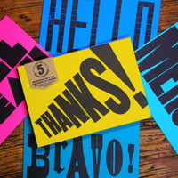 Image 2 of Note postcards | letterpress | black
