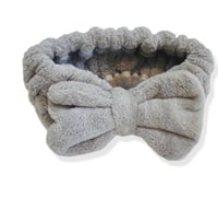 Image 1 of Fluffy Bow Face Wash Headband