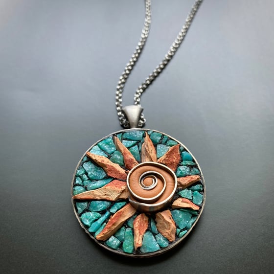 Image of Aqua Sun Pendant