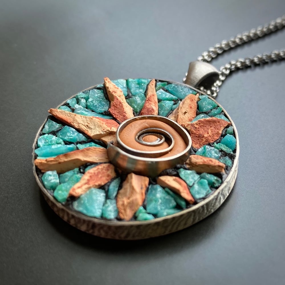Image of Aqua Sun Pendant