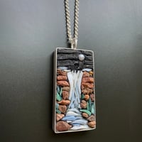 Image 1 of Moon over Arizona Waterfall