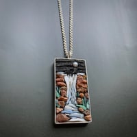 Image 2 of Moon over Arizona Waterfall