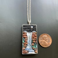 Image 3 of Moon over Arizona Waterfall