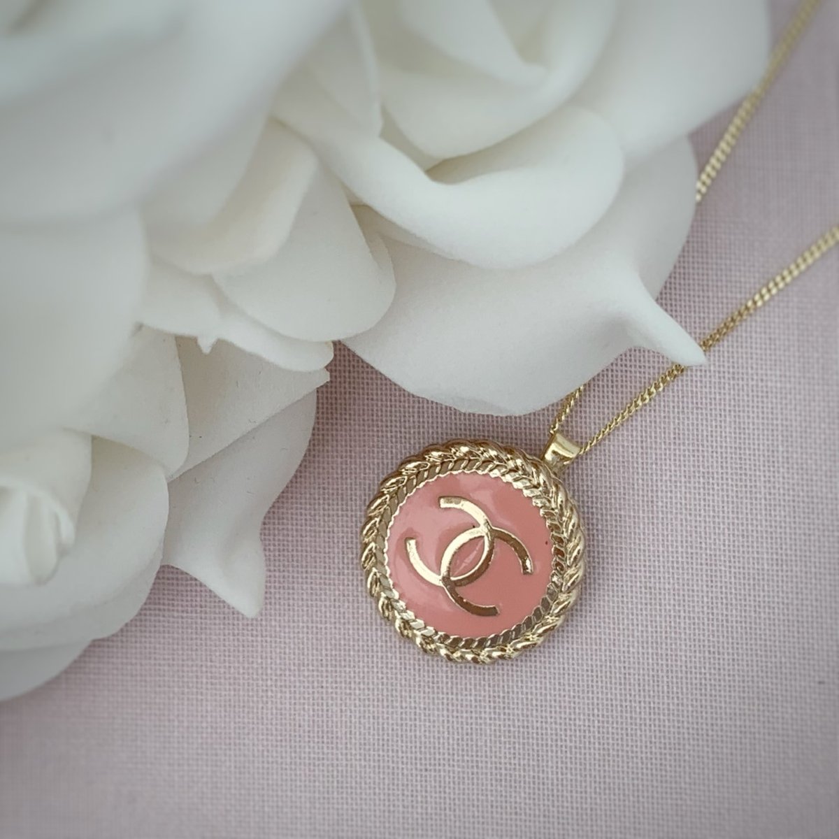 Reworked Pink Chanel Pendant
