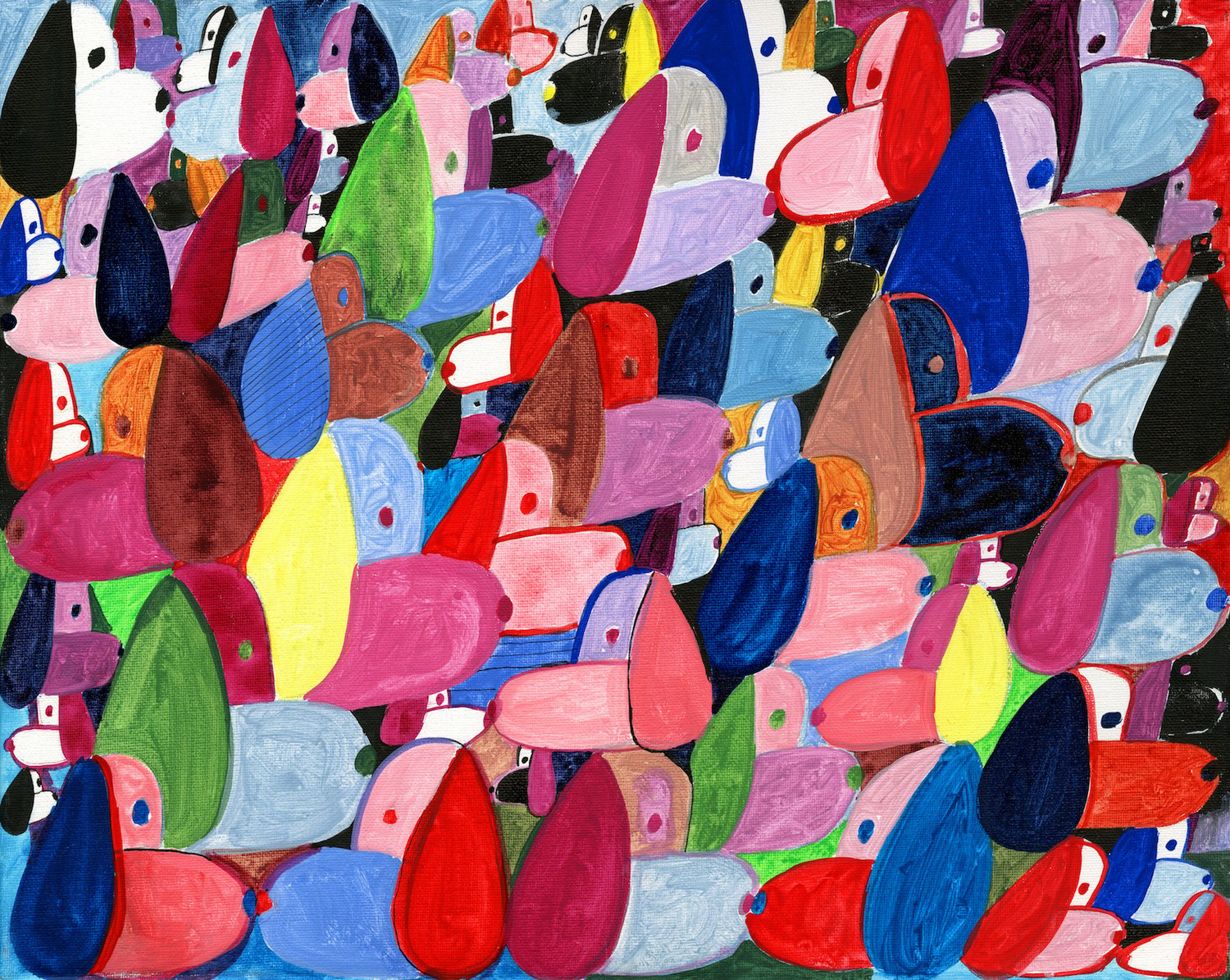 Image of Multicolor Allover  Snoopies 