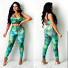 Green Tropical top & Leggings 